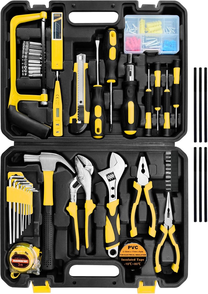 SOLUDE Tool Set,148-Piece Home Repair Tool Kit for Men Women College Students,Household Basic Hand Tool Sets with Case for Home Maintenance,Dorm Essentials,Auto Repair & DIY Projects - Image 1